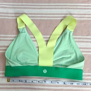 Lululemon Green and Yellow Women's Sports Bra